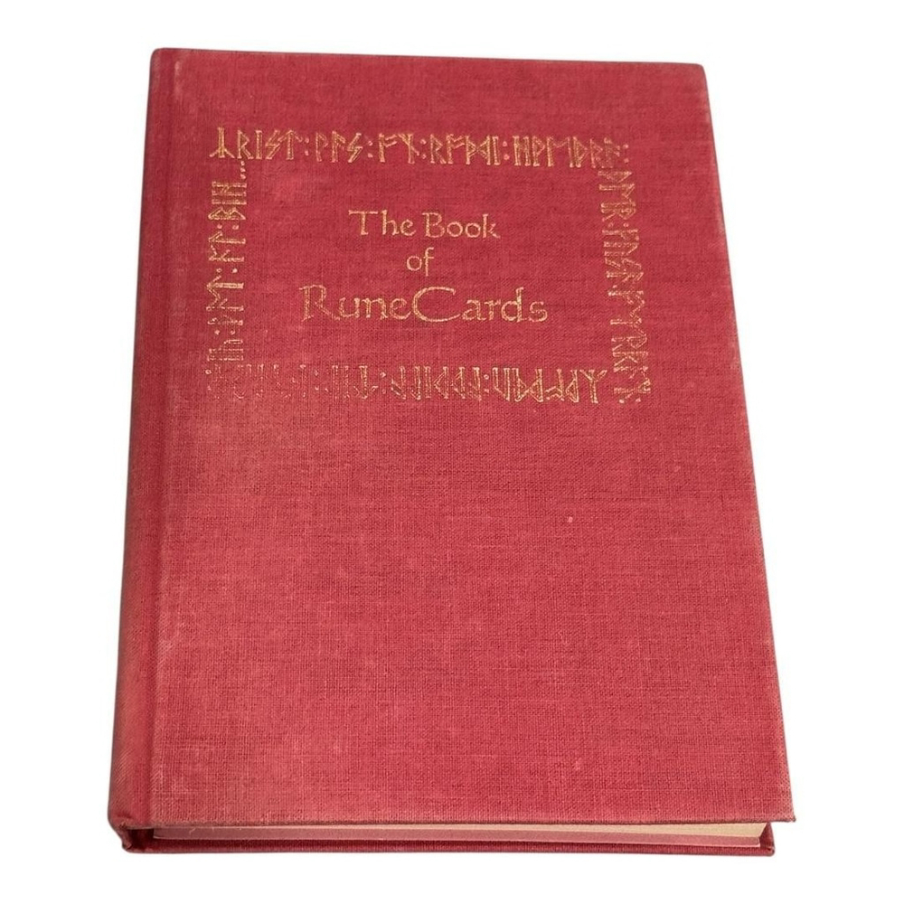 The Book of RuneCards Hardcover Divination Runes Guide Red Cloth First Edition - Picture 1 of 9